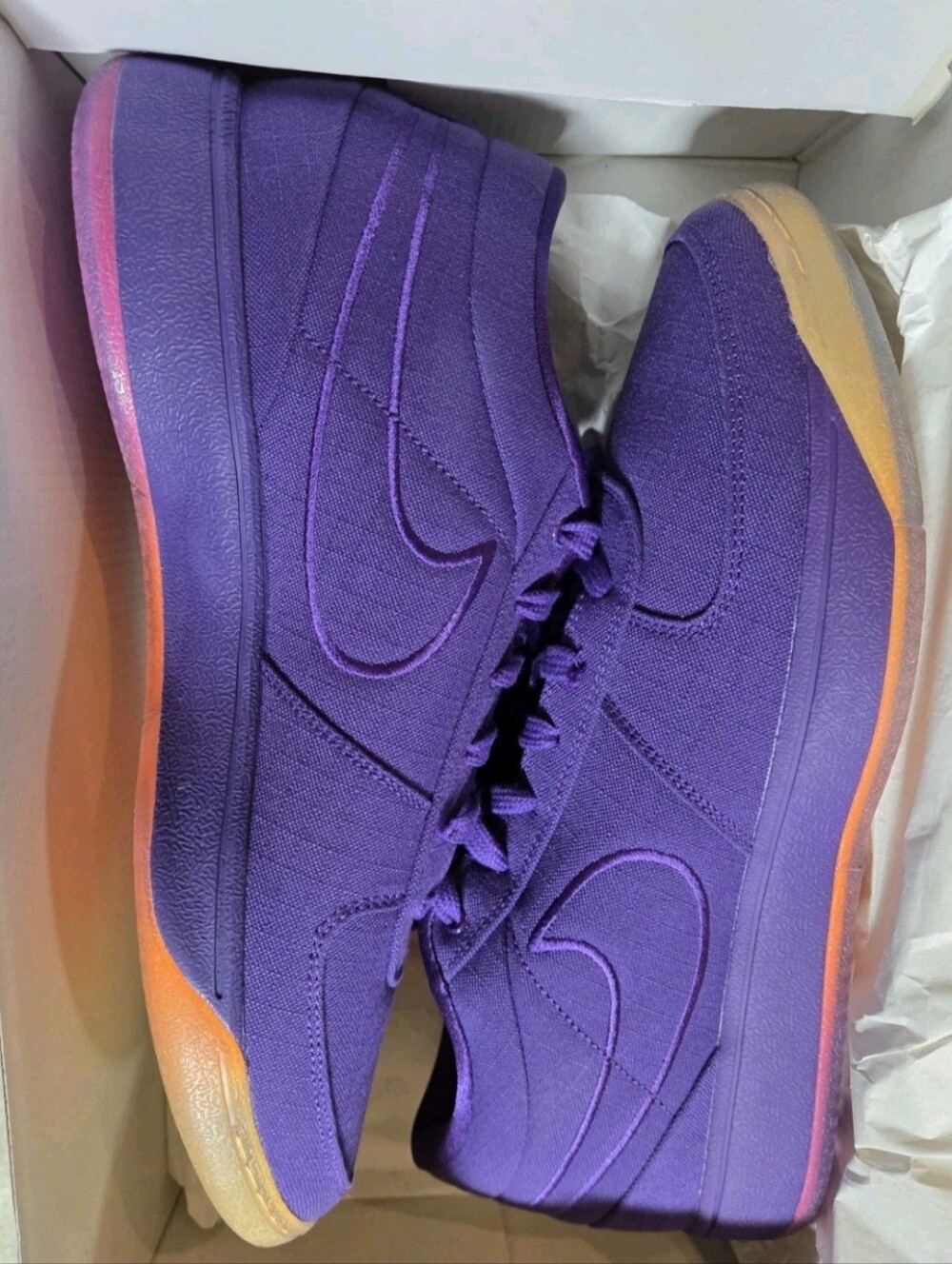Nike Book 1 Court Purple Sunset Total Orange Nby HJ5351-500 US Men's Size 12 - Picture 10 of 13